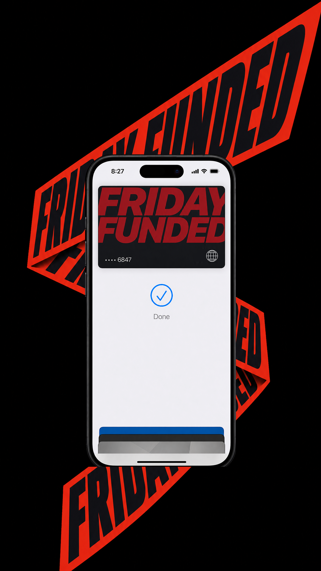 Friday Funded card added to a digital wallet